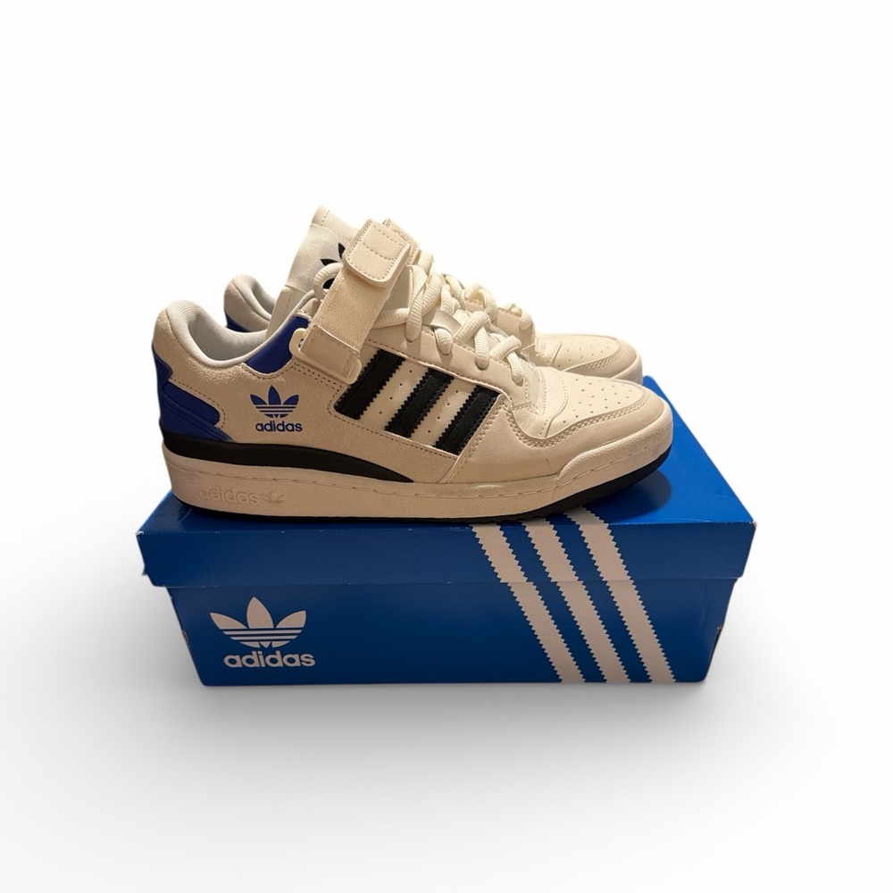 Adidas Women's Forum Low classic Sneakers women's size 9.5 cream black blue